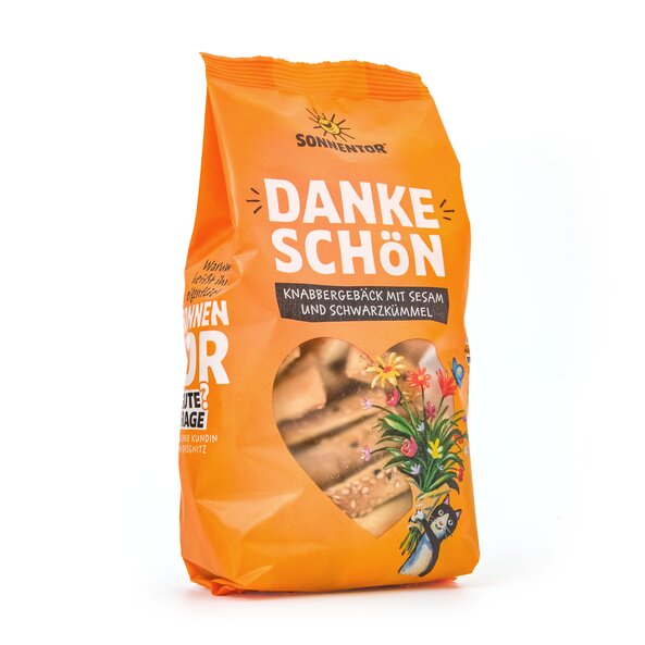 Dankeschön Knabbergebäck mit Sesam & Schwarzkümmel bio 150 g